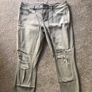 Grey Lane Bryant Super Stretch Skinny Jeans
